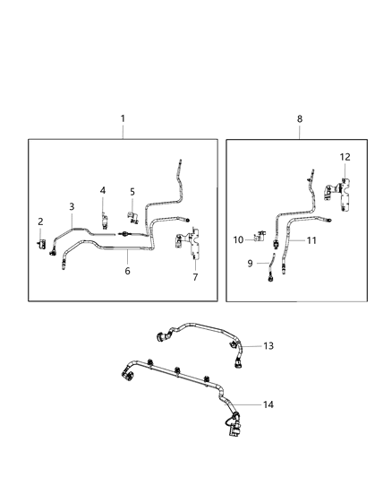 2020 Jeep Wrangler Bracket-Fuel Line Diagram for 52030495AA