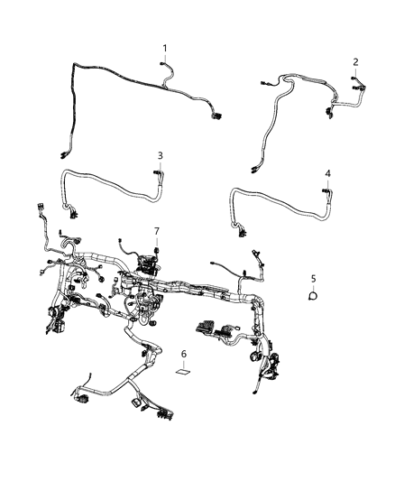 2021 Jeep Wrangler Wiring-Instrument Panel Diagram for 68489520AB