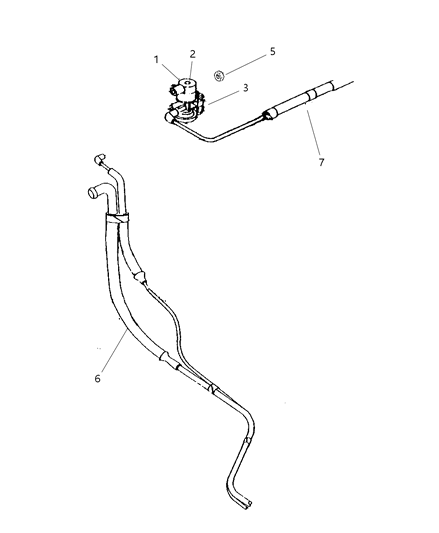 2003 Dodge Dakota Harness-Vacuum Diagram for 52102713AC