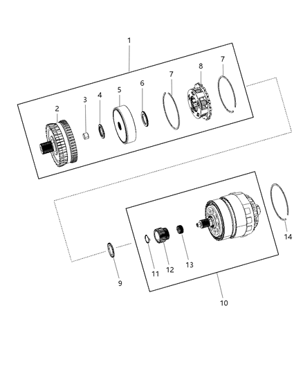 2009 Dodge Journey Gear Train - Underdrive Compounder Diagram 3