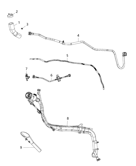 2017 Chrysler Pacifica Fuel Tank Filler Tube Diagram