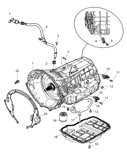 2000 Jeep Grand Cherokee Case & Related Parts Diagram 2