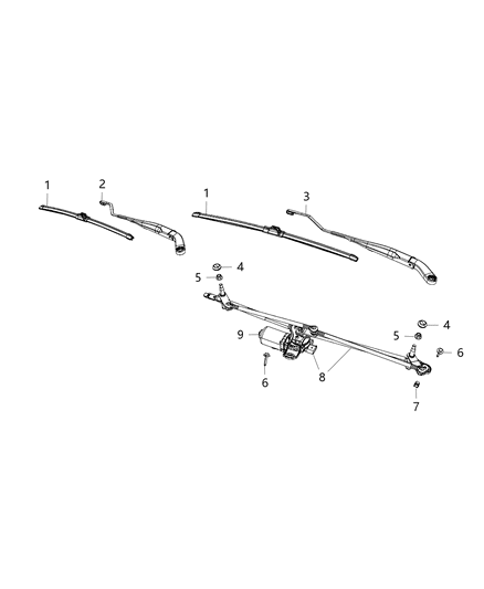 2019 Ram 1500 New Style Wiper System Diagram