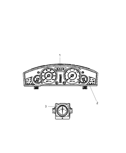 2011 Chrysler 300 Cluster-Instrument Panel Diagram for 68038338AF