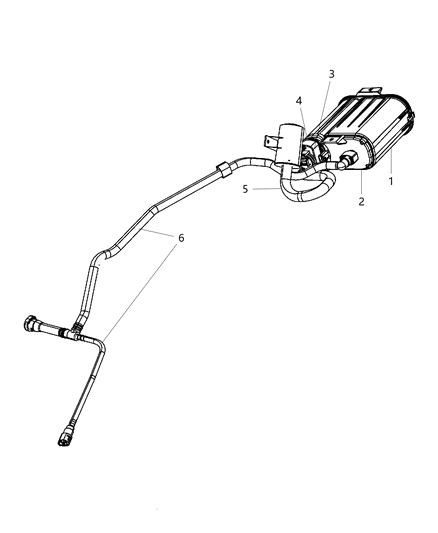 2007 Chrysler Sebring Vacuum Canister & Leak Detection Pump Diagram