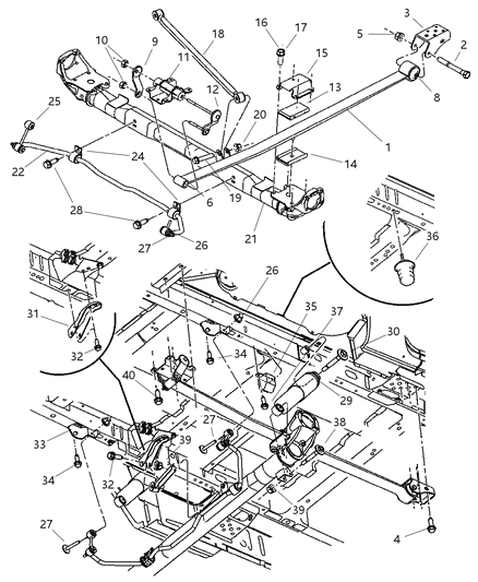 2003 Dodge Caravan Suspension - Rear Diagram 2