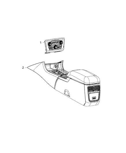 2020 Dodge Charger Switches - Heater & A/C Diagram 1