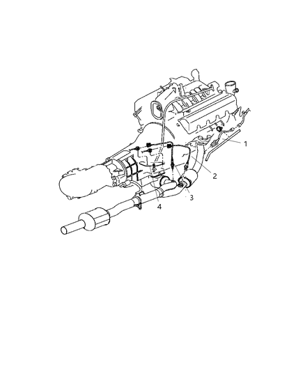 2004 Jeep Grand Cherokee Oxygen Sensor Diagram for 56044583AA