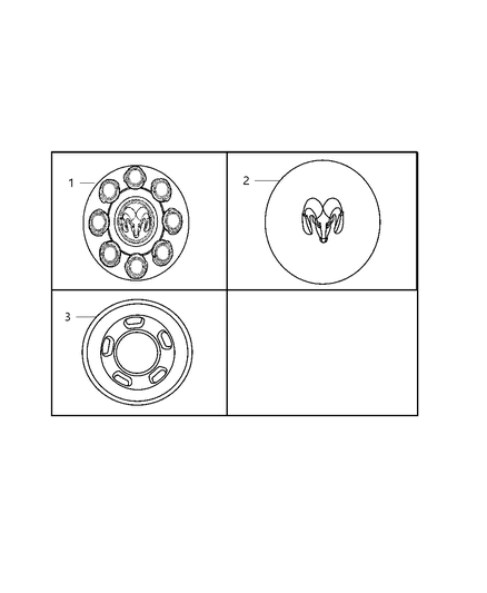 2007 Dodge Ram 3500 Pickup Covers & Caps Diagram