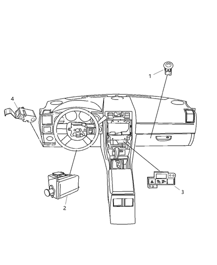 2008 Dodge Charger Switches Instrument Panel Diagram