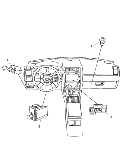 2008 Dodge Magnum Switches Instrument Panel Diagram