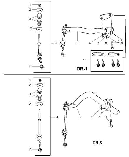 2006 Dodge Ram 1500 Bar-Front Diagram for 55366394AB