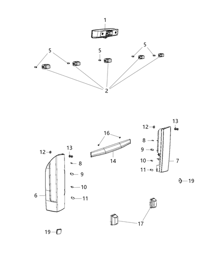 2014 Ram ProMaster 3500 Lamp-Tail Diagram for 4725946AA