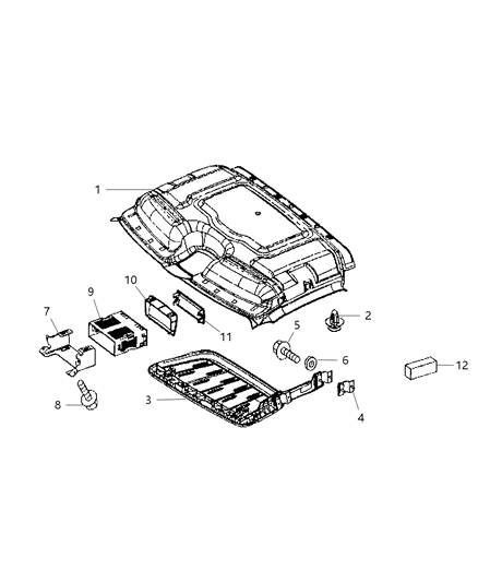 2009 Dodge Sprinter 3500 Headliner Diagram