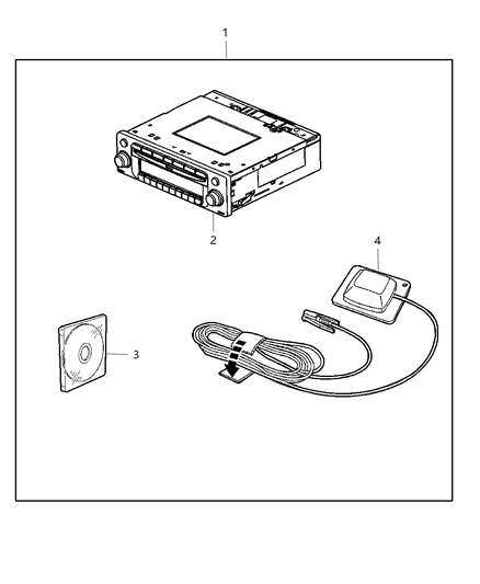 2005 Chrysler Crossfire Radio-AM/FM Cd W/NAV & Cd-Ctrl Diagram for 82208676