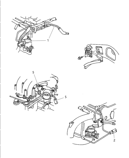 1997 Dodge Stratus Emission Control Vacuum Harness Diagram