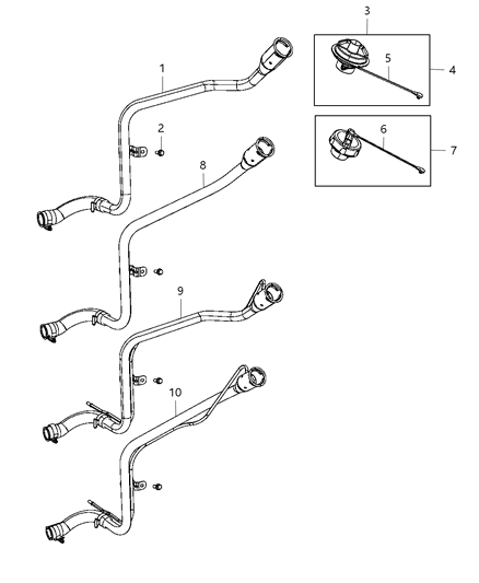 2013 Jeep Patriot Tube-Fuel Filler Diagram for 5105806AD