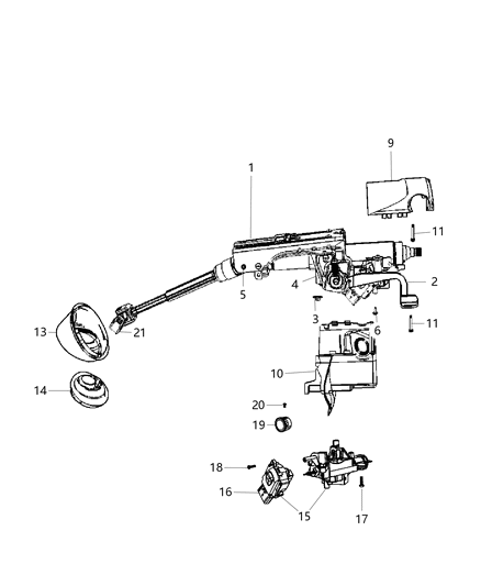 2017 Jeep Patriot Steering Column Diagram