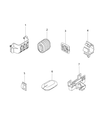 2018 Ram ProMaster 1500 Bracket-Cable Mounting Diagram for 68169383AA