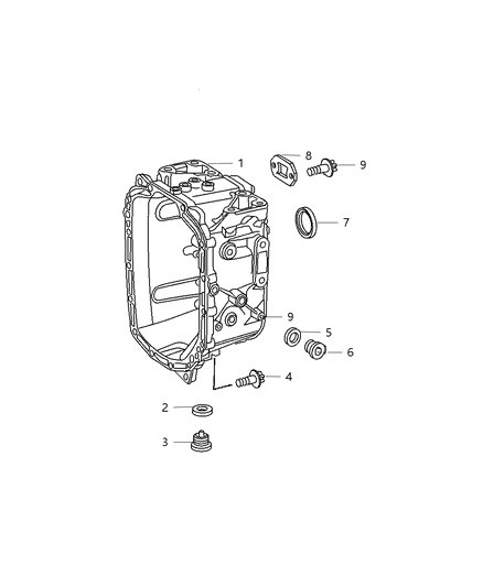 2007 Dodge Ram 3500 Rear Case & Related Parts Diagram