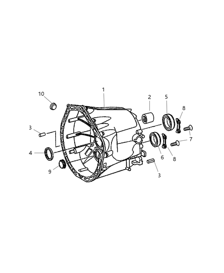 2006 Chrysler Crossfire Housing-Transmission Diagram for 5142413AA