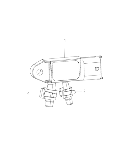 2019 Jeep Compass Sensor-Differential Pressure Diagram for 68381683AA