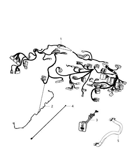 WIRING-INSTRUMENT PANEL Diagram for 68213544AC