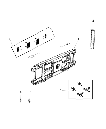 2019 Ram 1500 Ram Box Divider / Extender Diagram