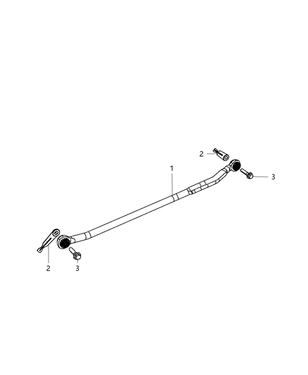 2009 Dodge Ram 2500 Front Stabilizer Bar, Track Diagram