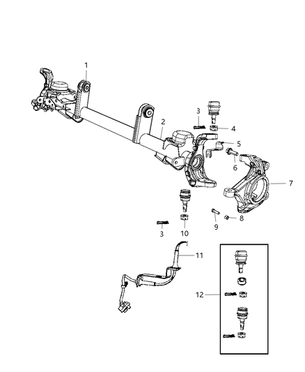 2010 Jeep Wrangler Housing-Axle Diagram for 68017193AB