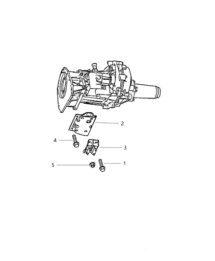 2004 Dodge Dakota Engine Mounting, Rear Diagram 4