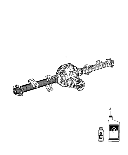 2011 Ram Dakota Service Rear Axle Diagram for 68003416AB