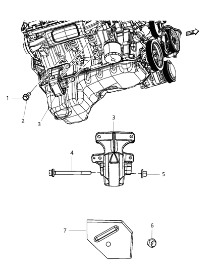 2013 Ram 1500 Engine Mounting Right Side Diagram 8