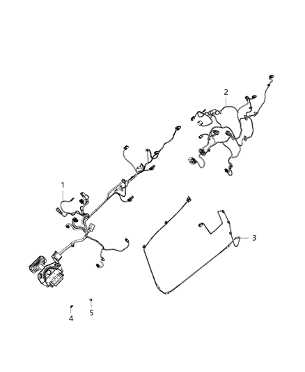 2014 Ram 1500 Wiring-Front Door Diagram for 68235122AA