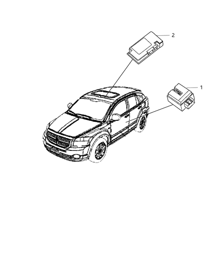 2010 Dodge Caliber Module-TELEMATICS Diagram for 5064448AF