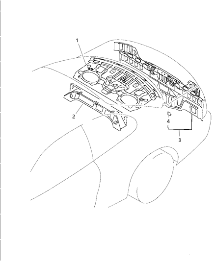 1997 Chrysler Sebring Rear End Structure Diagram
