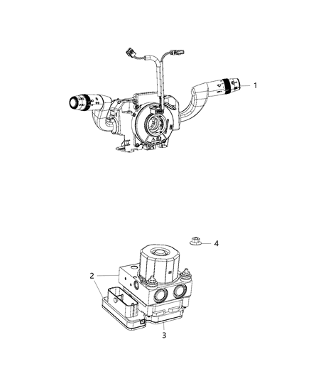 2015 Ram ProMaster 2500 Anti-Lock Brake System Module Diagram for 68322072AA