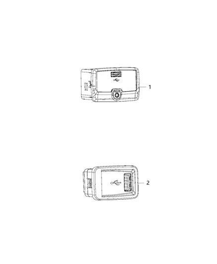 2021 Ram ProMaster 1500 U Connect Media & Charging Center Diagram