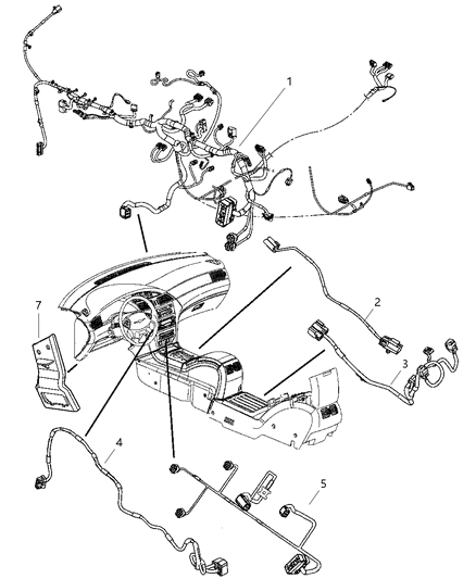2005 Chrysler Pacifica Wiring-Instrument Panel Diagram for 4869466AB