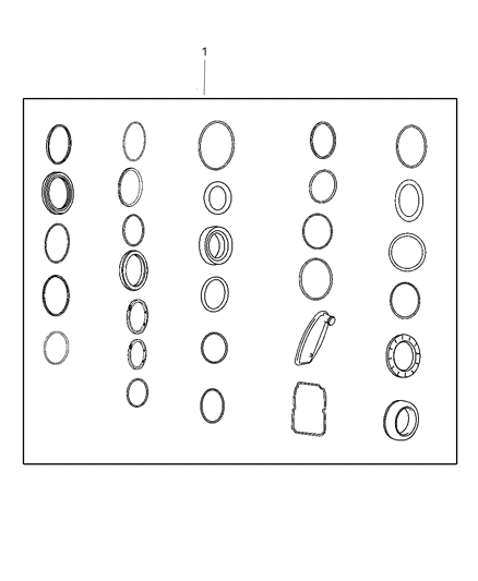 2008 Chrysler Crossfire Seal And Shim Packages Diagram