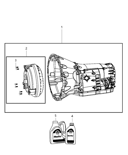 2009 Jeep Commander Transmission / Transaxle Assembly Diagram 2