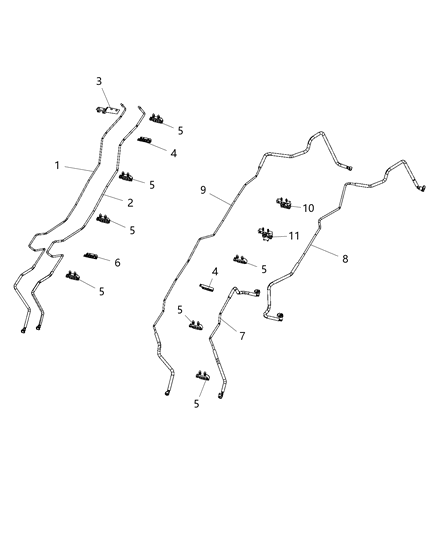 2019 Ram 4500 Fuel Lines/Tubes, Rear Diagram 6