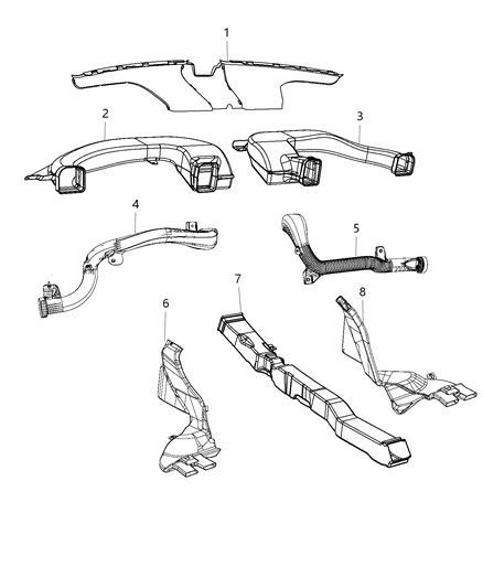 2017 Dodge Charger Duct-DEFROSTER Diagram for 68110727AD