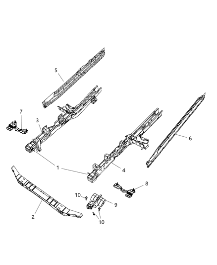 2012 Jeep Liberty Bracket-Air Bag Sensor Diagram for 68024953AA