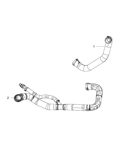 2021 Ram 1500 Hose-Radiator Inlet Diagram for 68429994AA