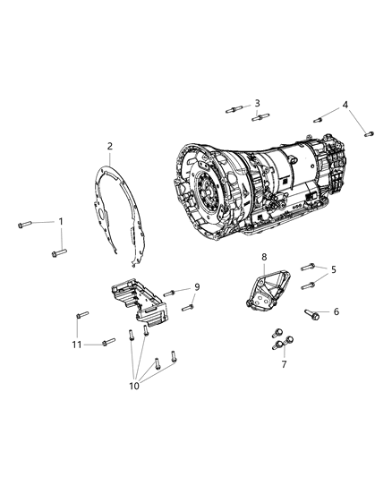 2021 Ram 1500 Cover-Transmission Dust Diagram for 5038775AB