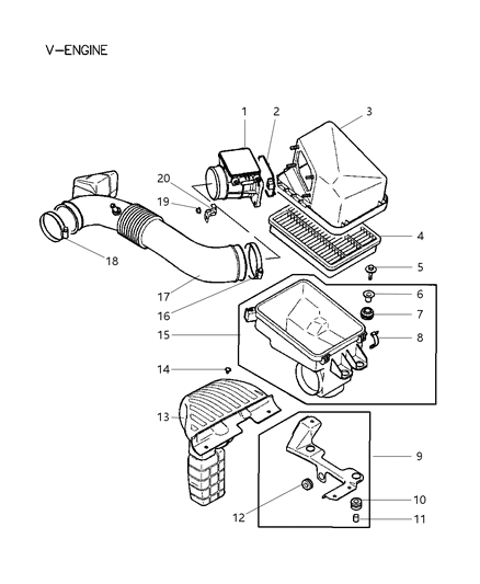 2002 Chrysler Sebring Air Cleaner Diagram 2