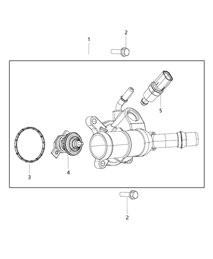 2015 Dodge Dart Thermostat & Related Parts Diagram 2