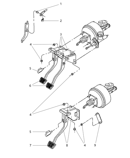 2000 Jeep Wrangler Brake Pedals Diagram 2