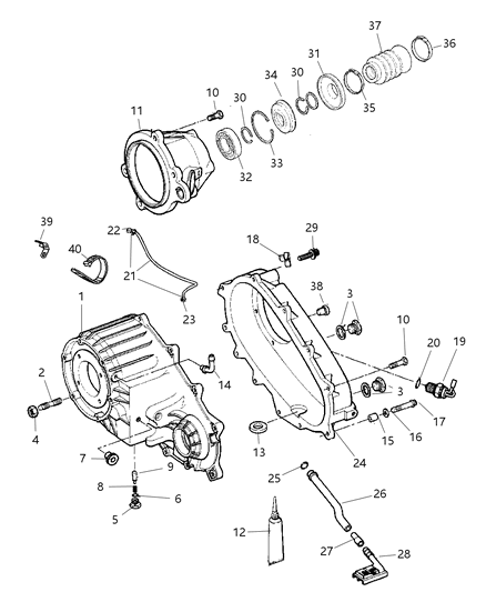 2004 Jeep Liberty Bracket-Oxygen Sensor Diagram for 56041823AB
